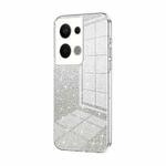 For OPPO Reno9 Pro+ Gradient Glitter Powder Electroplated Phone Case(Transparent)