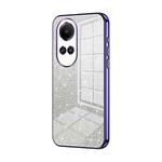 For OPPO Reno10 5G/Reno10 Pro 5G Global Gradient Glitter Powder Electroplated Phone Case(Purple)