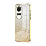 For OPPO Reno10 5G/Reno10 Pro 5G Global Gradient Glitter Powder Electroplated Phone Case(Gold)