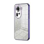 For OPPO Reno11 Global Gradient Glitter Powder Electroplated Phone Case(Purple)