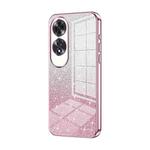 For OPPO A60 Gradient Glitter Powder Electroplated Phone Case(Pink)