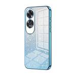 For OPPO A60 Gradient Glitter Powder Electroplated Phone Case(Blue)