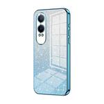 For OPPO K12x Gradient Glitter Powder Electroplated Phone Case(Blue)
