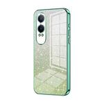 For OPPO K12x Gradient Glitter Powder Electroplated Phone Case(Green)