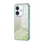 For OPPO A3x Global Gradient Glitter Powder Electroplated Phone Case(Green)