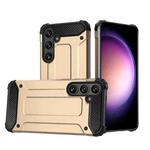For Samsung Galaxy S25 5G Magic Armor TPU Hybrid PC Phone Case(Gold)