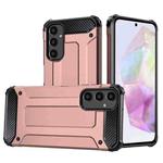 For Samsung Galaxy S24 FE 5G Magic Armor TPU Hybrid PC Phone Case(Rose Gold)