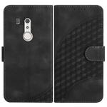 For Fujitsu Arrows Be3 YX0060 Elephant Head Embossed Phone Leather Case with Lanyard(Black)