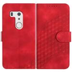 For Fujitsu Arrows F-01L F-42A YX0060 Elephant Head Embossed Phone Leather Case with Lanyard(Red)