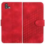 For Fujitsu Arrows U 801FJ YX0060 Elephant Head Embossed Phone Leather Case with Lanyard(Red)