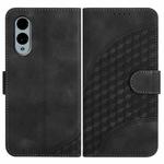 For Fujitsu Arrows We2 YX0060 Elephant Head Embossed Phone Leather Case with Lanyard(Black)