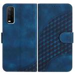 For vivo Y20a/Y20g/Y12a YX0060 Elephant Head Embossed Phone Leather Case with Lanyard(Royal Blue)