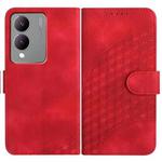 For vivo Y17s 4G Global/Y28 5G India YX0060 Elephant Head Embossed Phone Leather Case with Lanyard(Red)