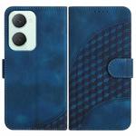 For vivo Y03 4G Global YX0060 Elephant Head Embossed Phone Leather Case with Lanyard(Royal Blue)