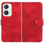 For vivo Y03 4G Global YX0060 Elephant Head Embossed Phone Leather Case with Lanyard(Red)