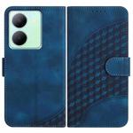 For vivo Y27 5G/Y36 4G India YX0060 Elephant Head Embossed Phone Leather Case with Lanyard(Royal Blue)