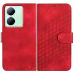 For vivo Y27 5G/Y36 4G India YX0060 Elephant Head Embossed Phone Leather Case with Lanyard(Red)