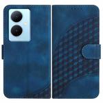 For vivo V29 Lite YX0060 Elephant Head Embossed Phone Leather Case with Lanyard(Royal Blue)