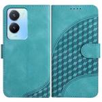 For vivo Y02s 4G Global YX0060 Elephant Head Embossed Phone Leather Case with Lanyard(Light Blue)