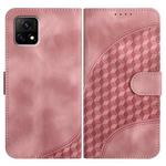 For vivo Y72 5G India YX0060 Elephant Head Embossed Phone Leather Case with Lanyard(Pink)
