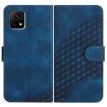 For vivo Y72 5G India YX0060 Elephant Head Embossed Phone Leather Case with Lanyard(Royal Blue)