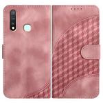 For vivo Y19/U3/Y5s/Z5i/U20 YX0060 Elephant Head Embossed Phone Leather Case with Lanyard(Pink)