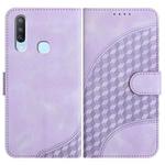 For vivo Y17/Y15/Y12/Y11 YX0060 Elephant Head Embossed Phone Leather Case with Lanyard(Light Purple)