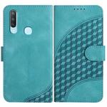 For vivo Y17/Y15/Y12/Y11 YX0060 Elephant Head Embossed Phone Leather Case with Lanyard(Light Blue)