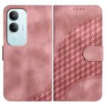 For vivo Y19s Global Elephant Head Embossed Phone Leather Case with Lanyard(Pink)