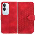 For vivo Y19s Global Elephant Head Embossed Phone Leather Case with Lanyard(Red)