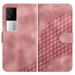 For vivo iQOO 7 India / iQOO Neo5 Elephant Head Embossed Phone Leather Case with Lanyard(Pink)
