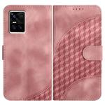 For vivo S10 / S10 Pro Elephant Head Embossed Phone Leather Case with Lanyard(Pink)