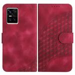 For vivo S10 / S10 Pro Elephant Head Embossed Phone Leather Case with Lanyard(Rose Red)