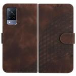 For vivo V21 4G / 5G / V21s Elephant Head Embossed Phone Leather Case with Lanyard(Coffee)