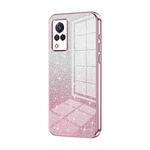 For vivo S9 Gradient Glitter Powder Electroplated Phone Case(Pink)