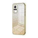 For vivo S9 Gradient Glitter Powder Electroplated Phone Case(Gold)