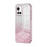 For vivo S10 / S10 Pro Gradient Glitter Powder Electroplated Phone Case(Pink)