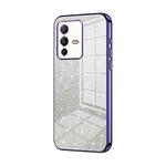 For vivo S12 Pro / V23 Pro Gradient Glitter Powder Electroplated Phone Case(Purple)