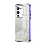 For vivo S15 Gradient Glitter Powder Electroplated Phone Case(Purple)