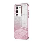 For vivo S15 Gradient Glitter Powder Electroplated Phone Case(Pink)