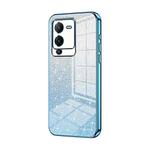 For vivo S15 Gradient Glitter Powder Electroplated Phone Case(Blue)