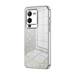 For vivo S15 Gradient Glitter Powder Electroplated Phone Case(Silver)