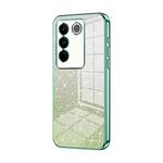 For vivo S16 Pro / S16 / V27 / V27 Pro Gradient Glitter Powder Electroplated Phone Case(Green)
