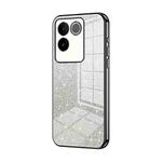 For vivo S17e / iQOO Z7 Pro Gradient Glitter Powder Electroplated Phone Case(Black)