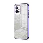 For vivo T1 5G Gradient Glitter Powder Electroplated Phone Case(Purple)