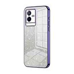 For vivo T2x Gradient Glitter Powder Electroplated Phone Case(Purple)