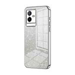 For vivo T2x Gradient Glitter Powder Electroplated Phone Case(Silver)