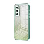 For vivo V20 SE / Y70 Gradient Glitter Powder Electroplated Phone Case(Green)