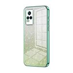 For vivo V21e / Y73 Gradient Glitter Powder Electroplated Phone Case(Green)
