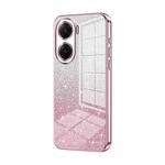 For vivo V29e Gradient Glitter Powder Electroplated Phone Case(Pink)